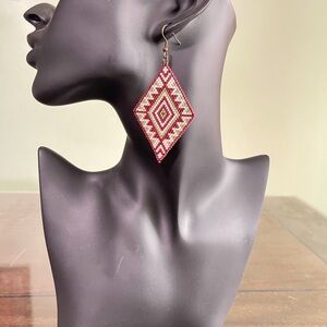 Seed beaded earring.